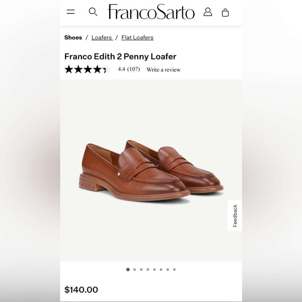 Edith Penny Loafer Size 8.5 Wide